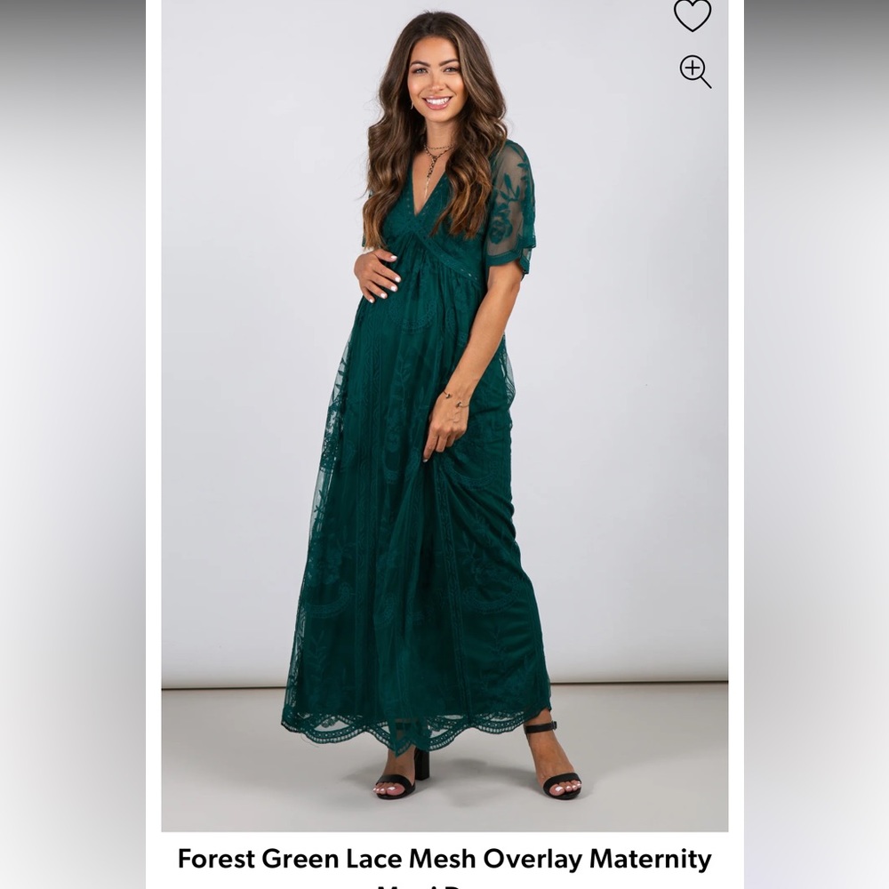 Pink Blush Lace Maxi Maternity Dress